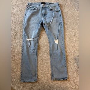 PacSun Men's Light Blue Distressed Skinny Jeans 34x32